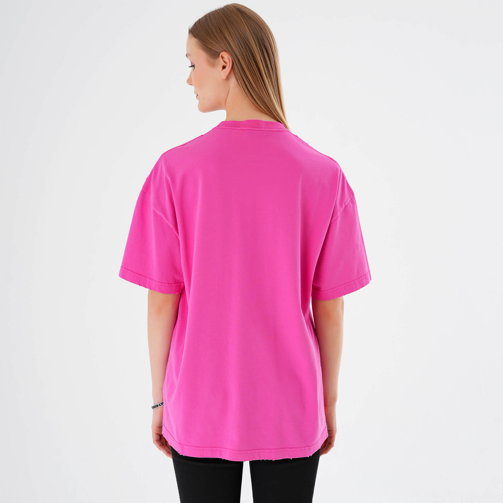 Versace - Pink & Yellow Logo Print Tshirt 38